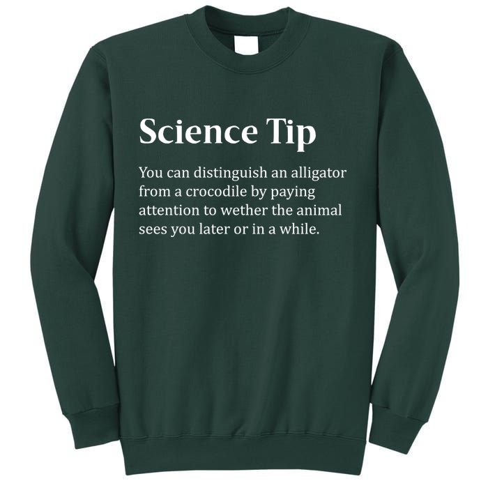 Crocodile Alligator Funny Science Tip Sweatshirt