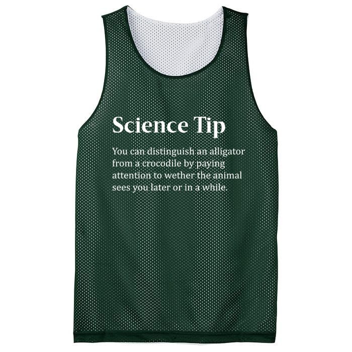 Crocodile Alligator Funny Science Tip Mesh Reversible Basketball Jersey Tank