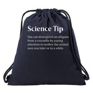 Crocodile Alligator Funny Science Tip Drawstring Bag