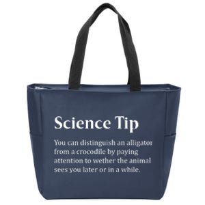 Crocodile Alligator Funny Science Tip Zip Tote Bag