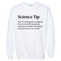Crocodile Alligator Funny Science Tip Garment-Dyed Sweatshirt