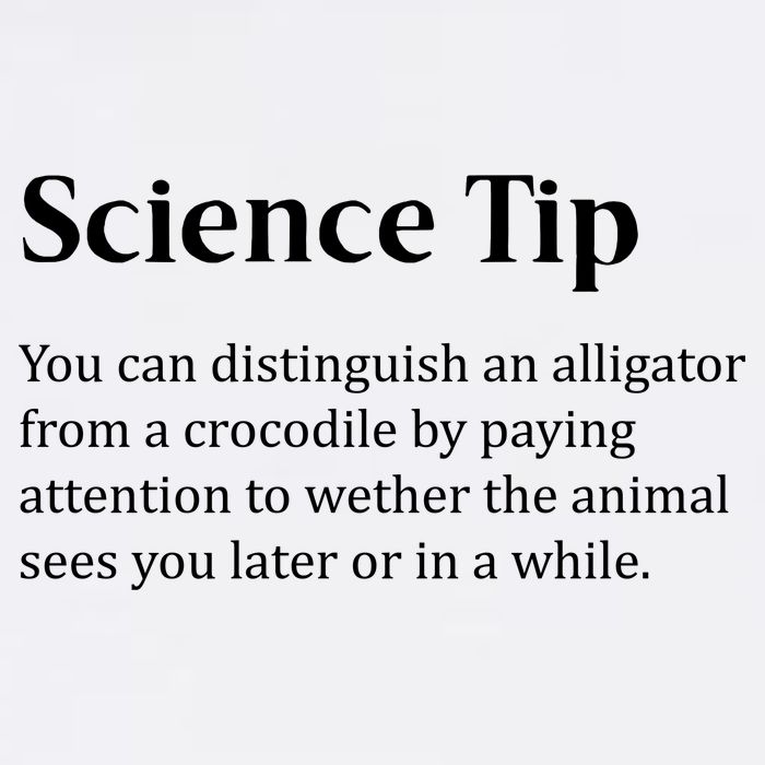 Crocodile Alligator Funny Science Tip Garment-Dyed Sweatshirt