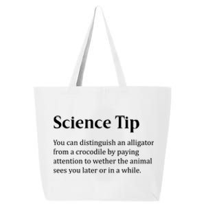 Crocodile Alligator Funny Science Tip 25L Jumbo Tote