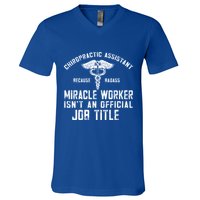 Chiropractic Assistant Face Paper Chiro Chiropractor Gift V-Neck T-Shirt