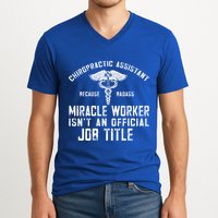 Chiropractic Assistant Face Paper Chiro Chiropractor Gift V-Neck T-Shirt