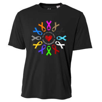 Cancer Awareness Fight Cancer Ribbon Cooling Performance Crew T-Shirt