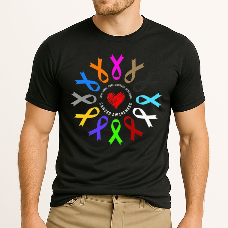 Cancer Awareness Fight Cancer Ribbon Cooling Performance Crew T-Shirt