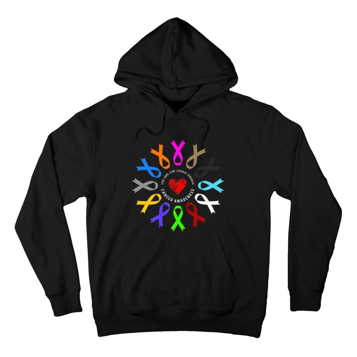 Cancer Awareness Fight Cancer Ribbon Hoodie