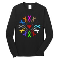 Cancer Awareness Fight Cancer Ribbon Long Sleeve Shirt