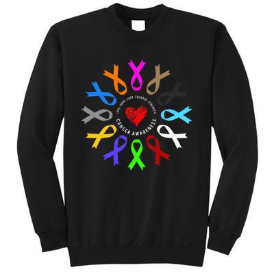 Cancer Awareness Fight Cancer Ribbon Sweatshirt