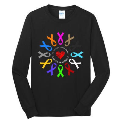 Cancer Awareness Fight Cancer Ribbon Tall Long Sleeve T-Shirt