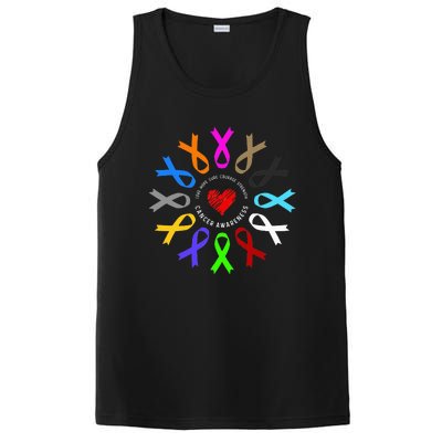 Cancer Awareness Fight Cancer Ribbon PosiCharge Competitor Tank