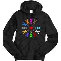 Cancer Awareness Fight Cancer Ribbon Tie Dye Hoodie