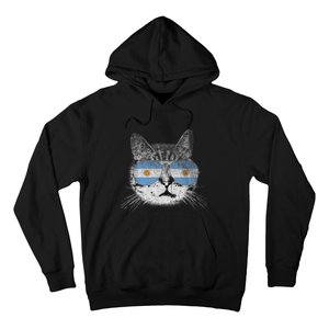 Cat Argentina Flag Country Retro Funny Gift Hoodie