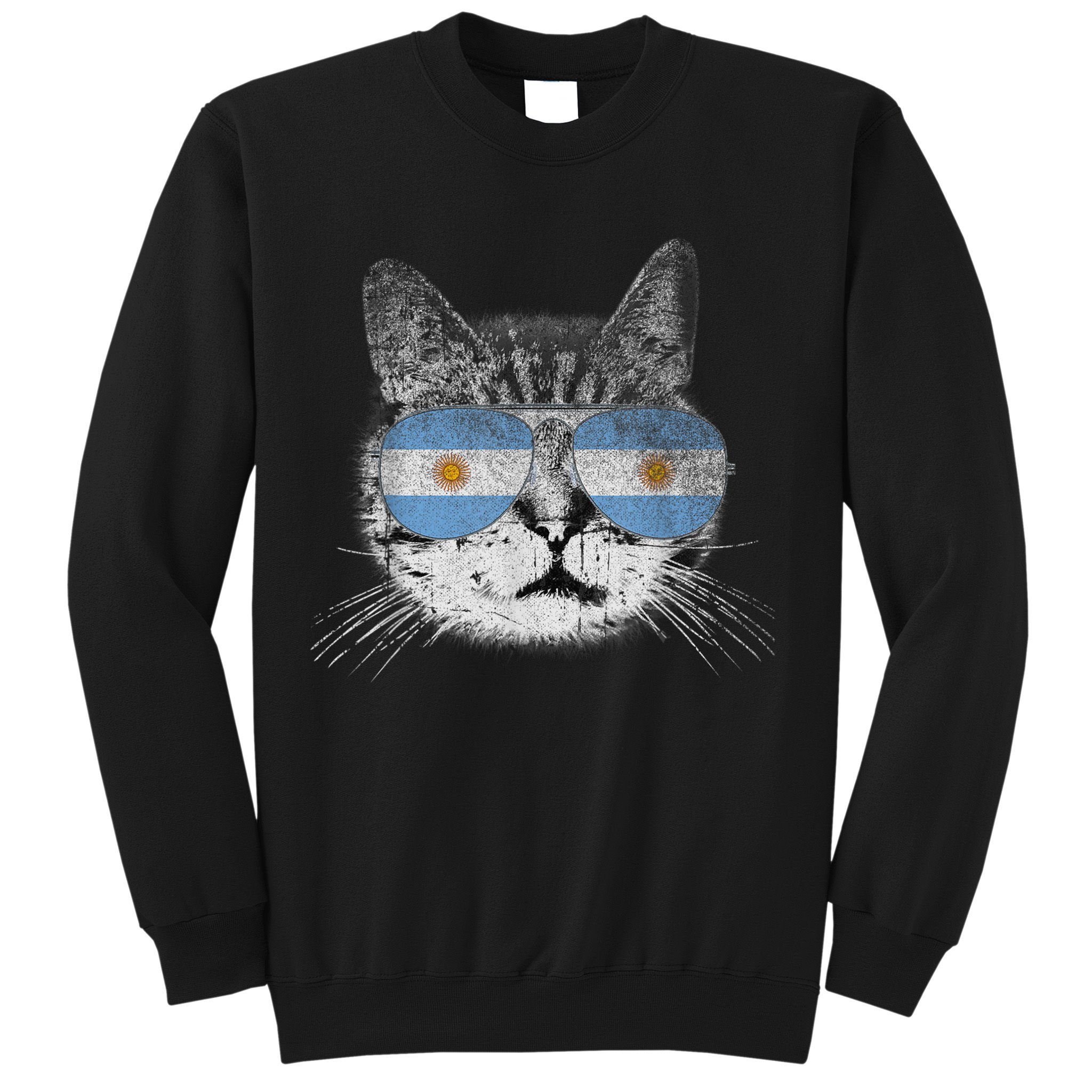 Cat Argentina Flag Country Retro Funny Gift Sweatshirt