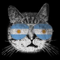 Cat Argentina Flag Country Retro Funny Gift Backpack