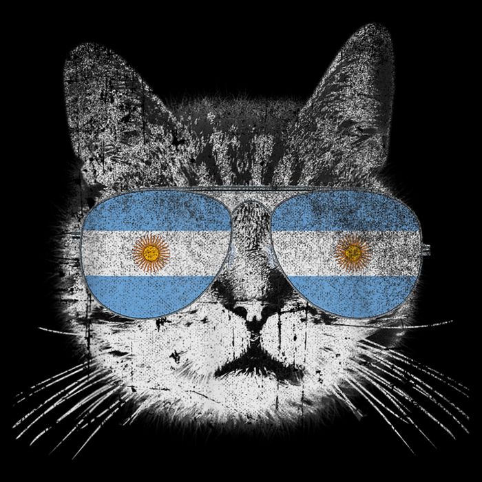 Cat Argentina Flag Country Retro Funny Gift Backpack