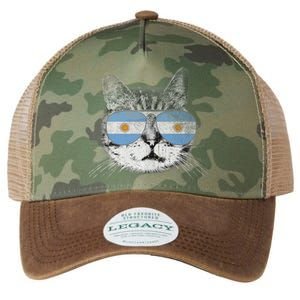 Cat Argentina Flag Country Retro Funny Gift Ank Op Legacy Tie Dye Trucker Hat