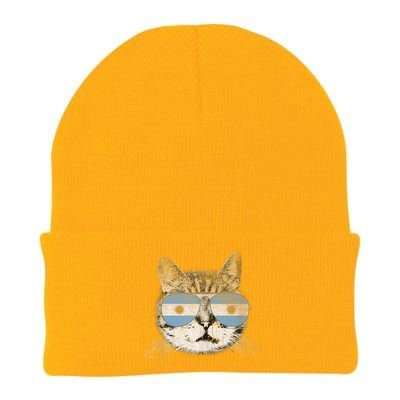 Cat Argentina Flag Country Retro Funny Gift Ank Op Knit Cap Winter Beanie