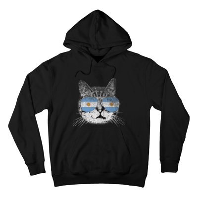 Cat Argentina Flag Country Retro Funny Gift Ank Op Hoodie