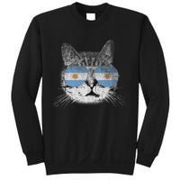 Cat Argentina Flag Country Retro Funny Gift Ank Op Sweatshirt