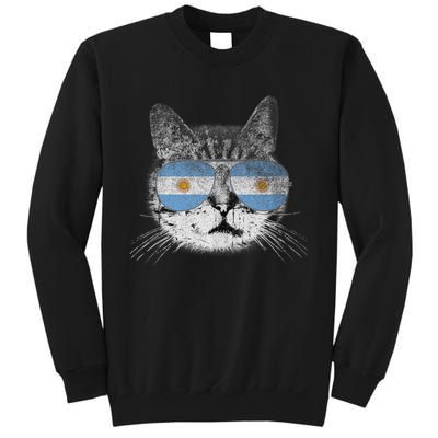 Cat Argentina Flag Country Retro Funny Gift Ank Op Sweatshirt