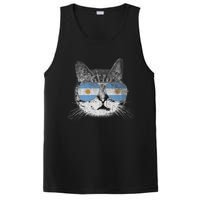 Cat Argentina Flag Country Retro Funny Gift Ank Op PosiCharge Competitor Tank