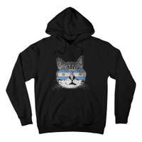 Cat Argentina Flag Country Retro Funny Gift Ank Op Tall Hoodie