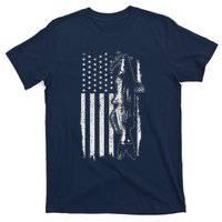 Catfish American Flag Patriotic Catfishing Fishing Gift T-Shirt