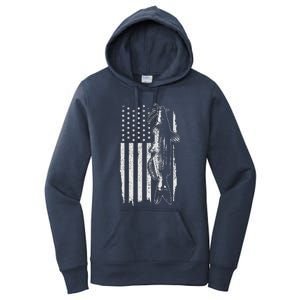 Catfish American Flag Patriotic Catfishing Fishing Gift Women's Pullover Hoodie