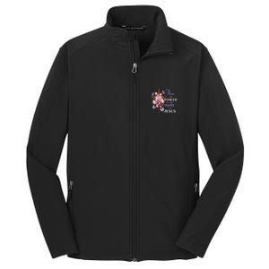 Cross And Flower There Is Power In The Name Of Jesus Christ Core Soft Shell Jacket