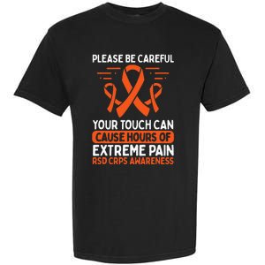 CRPS Awareness Fighter Disease RSD Warrior Orange Ribbon Garment-Dyed Heavyweight T-Shirt