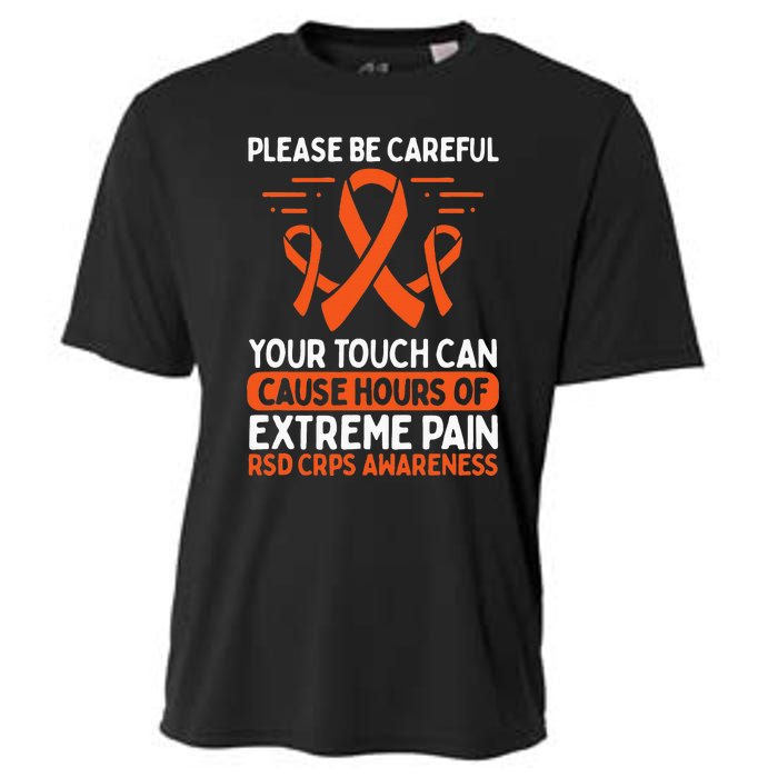 CRPS Awareness Fighter Disease RSD Warrior Orange Ribbon Cooling Performance Crew T-Shirt