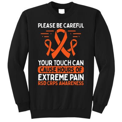 CRPS Awareness Fighter Disease RSD Warrior Orange Ribbon Sweatshirt