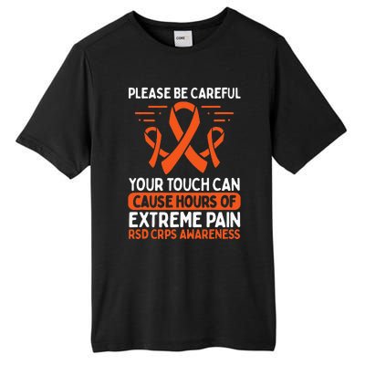 CRPS Awareness Fighter Disease RSD Warrior Orange Ribbon Tall Fusion ChromaSoft Performance T-Shirt