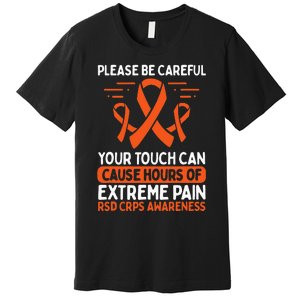 CRPS Awareness Fighter Disease RSD Warrior Orange Ribbon Premium T-Shirt