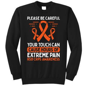 CRPS Awareness Fighter Disease RSD Warrior Orange Ribbon Tall Sweatshirt