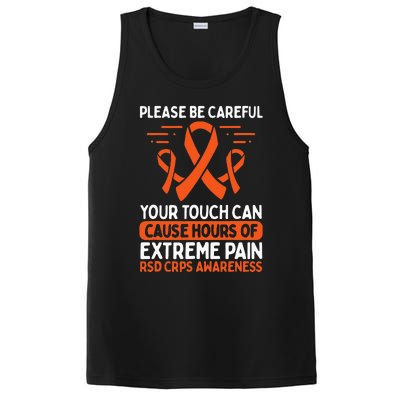 CRPS Awareness Fighter Disease RSD Warrior Orange Ribbon PosiCharge Competitor Tank