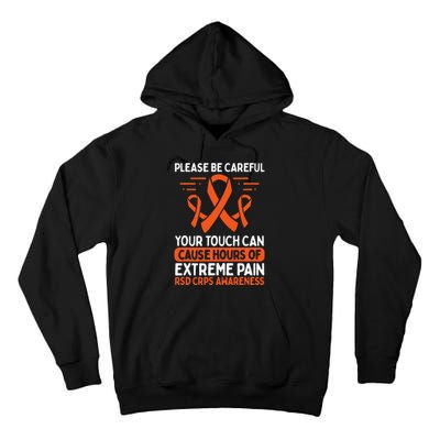 CRPS Awareness Fighter Disease RSD Warrior Orange Ribbon Tall Hoodie