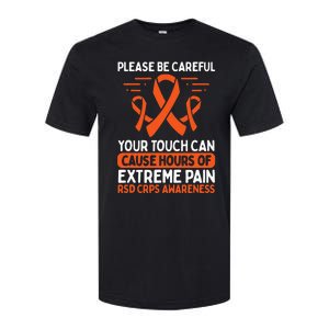 CRPS Awareness Fighter Disease RSD Warrior Orange Ribbon Softstyle CVC T-Shirt