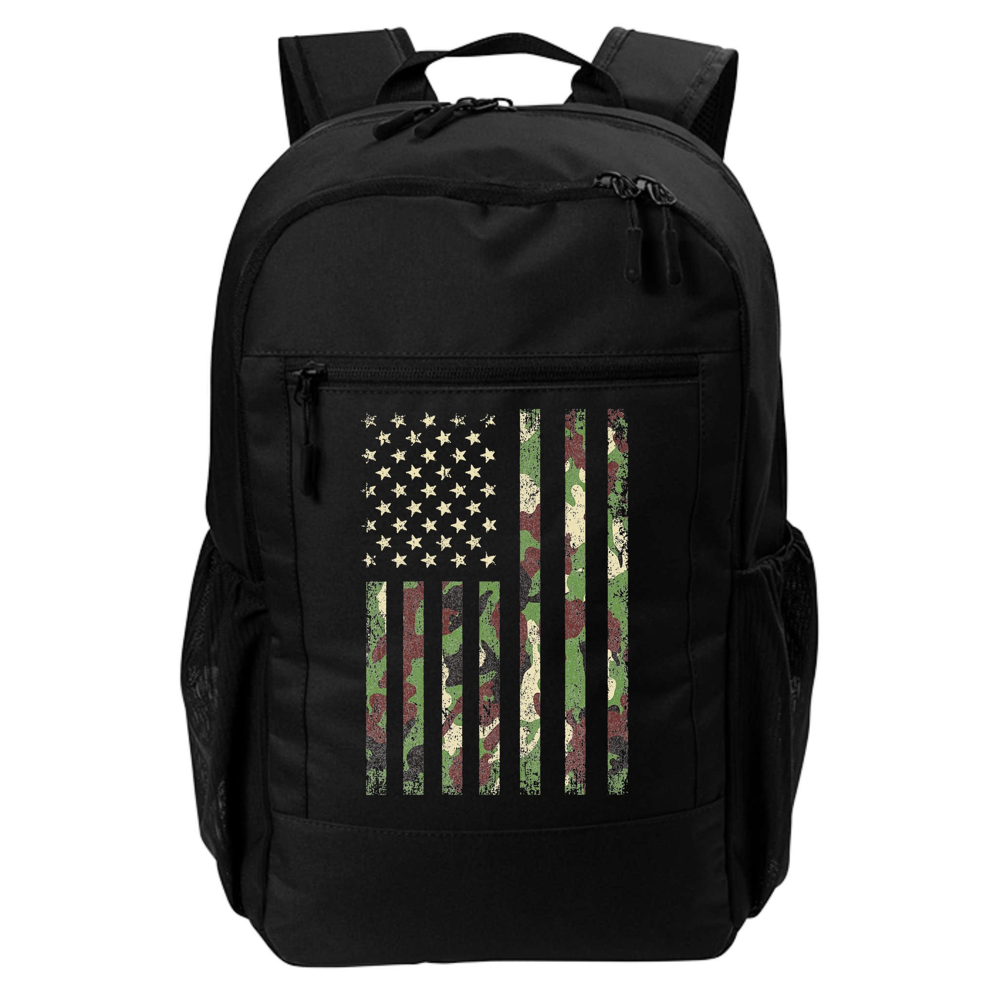 Camo American Flag USA Camouflage  Backpack
