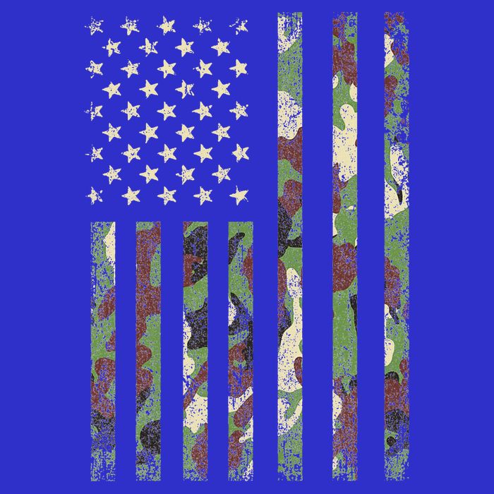 Camo American Flag USA Camouflage  Button