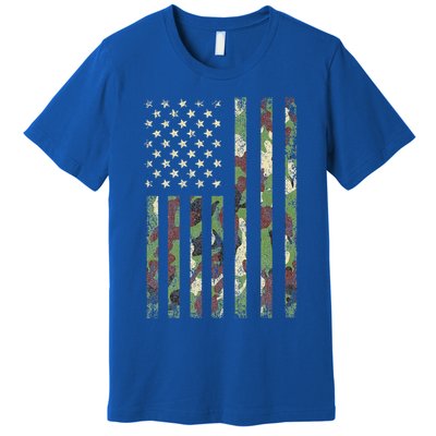 Camo American Flag USA Camouflage  Premium T-Shirt