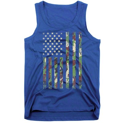Camo American Flag USA Camouflage  Tank Top