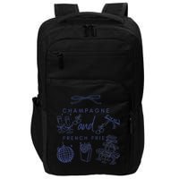 Champagne And French Fries Coquette Bow Impact Tech Backpack