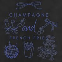 Champagne And French Fries Coquette Bow Adult Drive Performance Visor