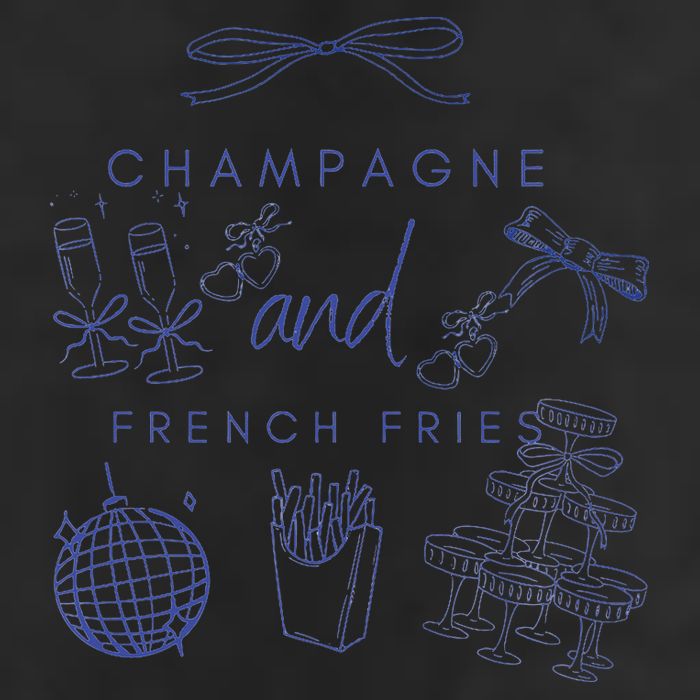 Champagne And French Fries Coquette Bow Adult Drive Performance Visor