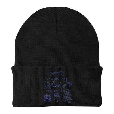 Champagne And French Fries Coquette Bow Beanie