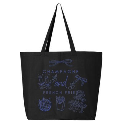 Champagne And French Fries Coquette Bow 25L Jumbo Tote