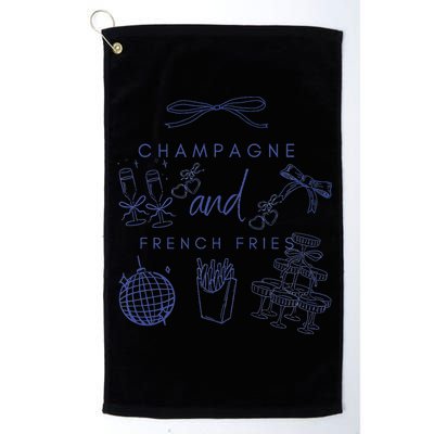 Champagne And French Fries Coquette Bow Golf Towel
